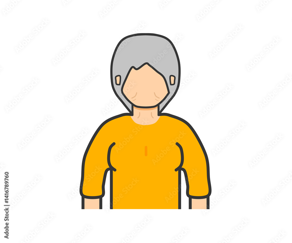 Clip art of granny's orange clothes Clip art of granny's orange clothes