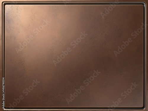 The metal exhibits a consistent warm brown or bronze tone with subtle variations in shading that suggest a gentle play of light across its surface.