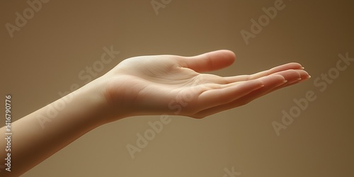 Caring hand mockup with compassion help support kindness love humanity care empathy charity volunteer community ai generated art