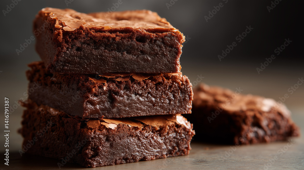 Close up of brownies Close up of brownies