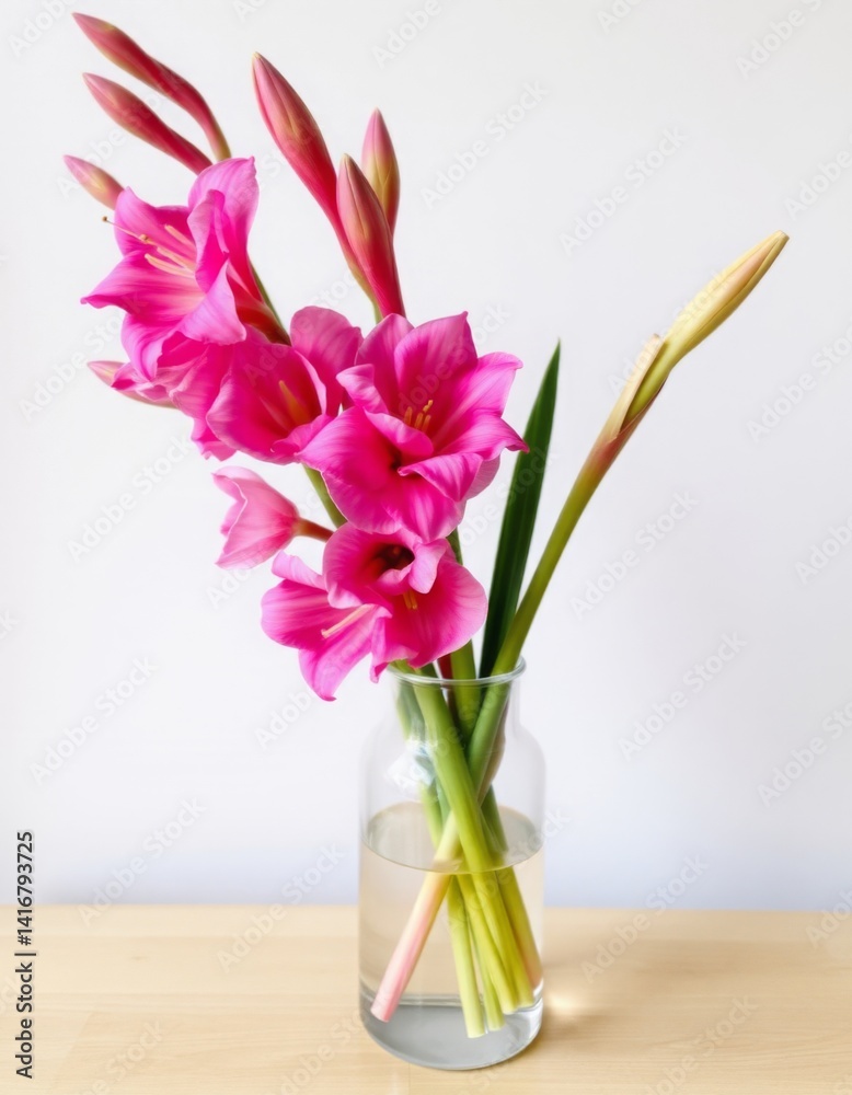 Fototapeta premium bouquet of gladiolus in a vase