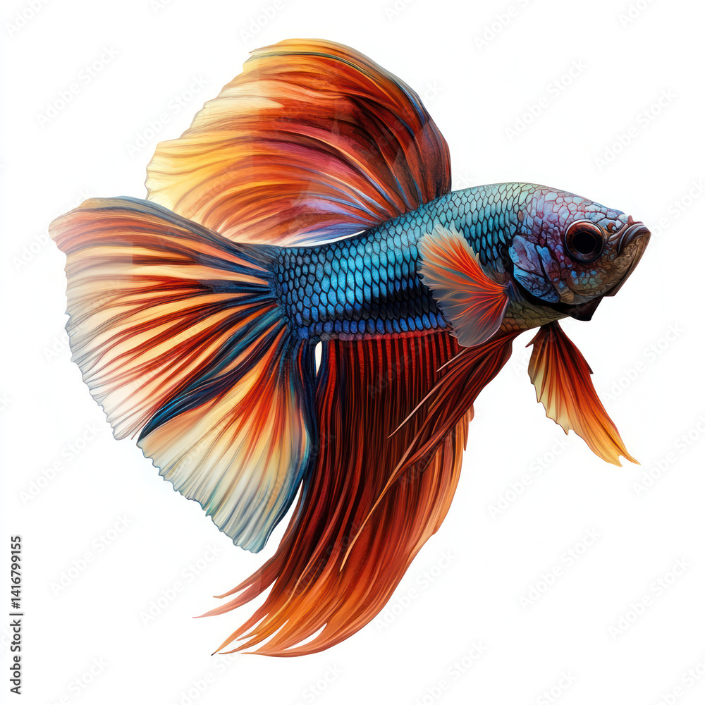 Fototapeta premium colorful fish isolated on white