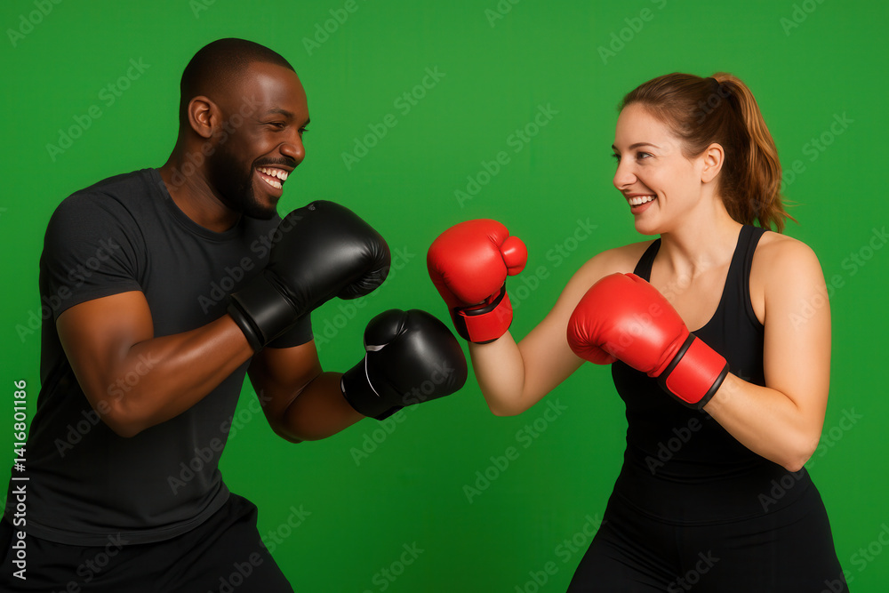 Boxing match between two enthusiastic fighters studio setting action-packed environment Boxing match between two enthusiastic fighters studio setting action-packed environment