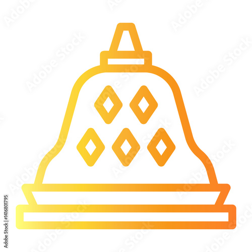 stupa Line Gradient Icon