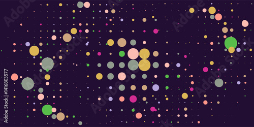 Color Circle Happy Vector White Background. Abstract Polka Invitation. FallingFestive Dust Pattern. Bright Dot Independence Banner.