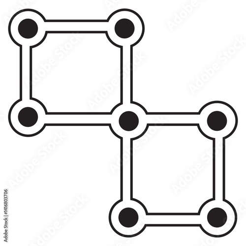 Single Icon Of Science bound vector illustration