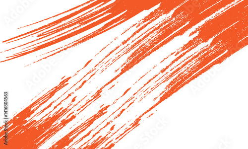 Abstract orange brush strokes on a clean white background, ideal for creative design, modern art projects, web templates, or textured digital artwork.