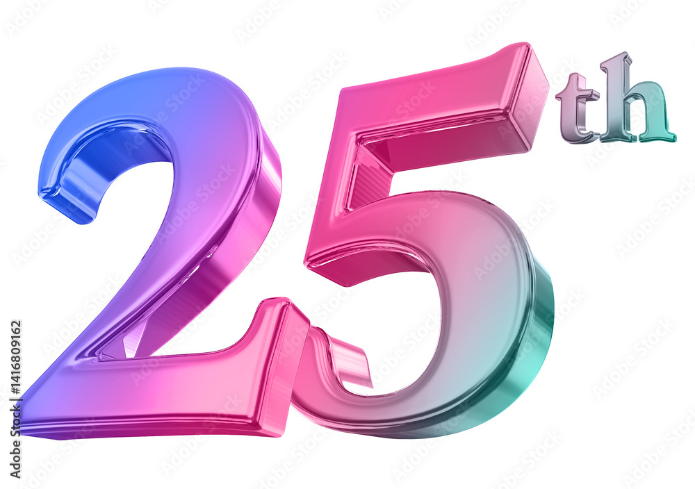 25 Year Anniversary Gradient Number 25 Year Anniversary Gradient Number