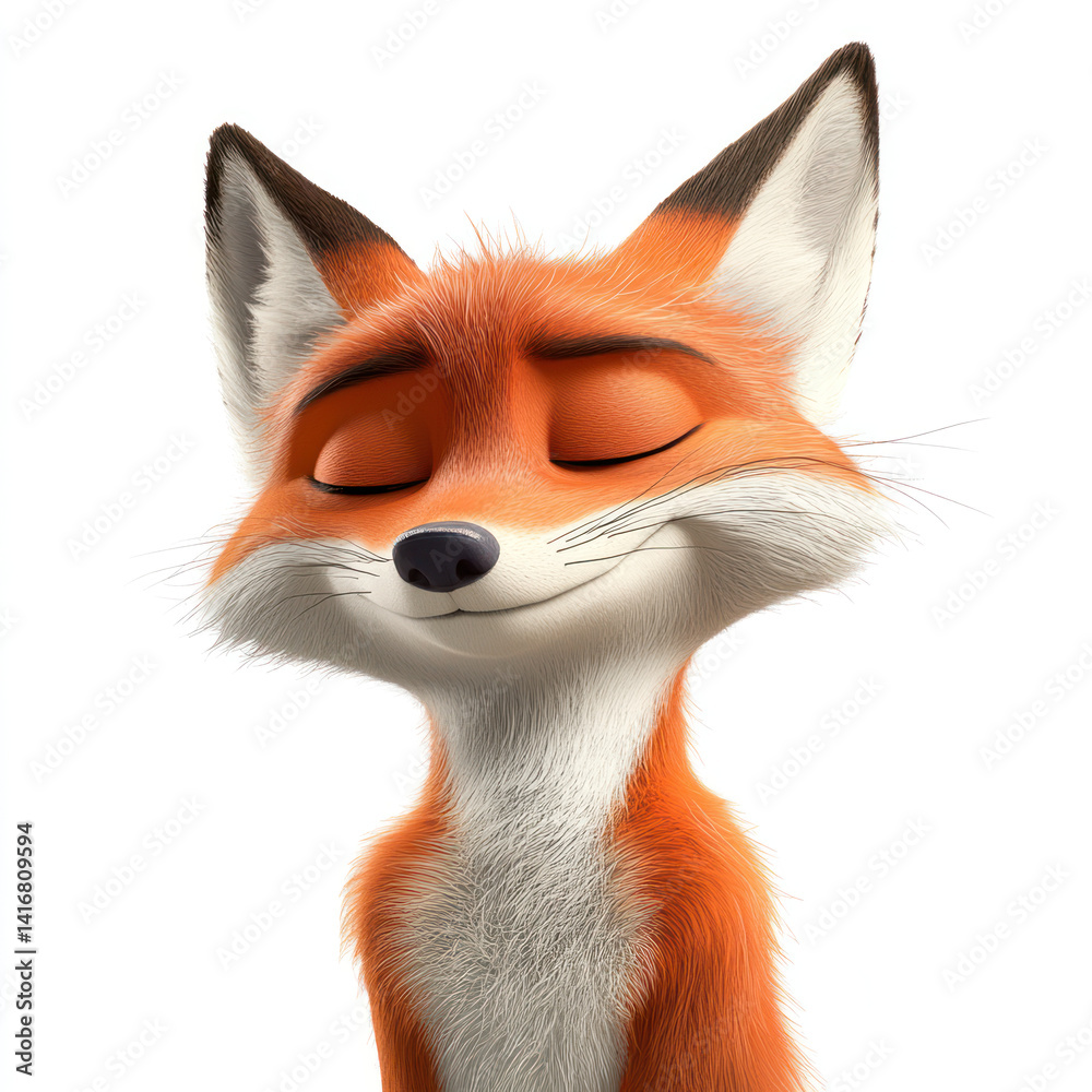 Obraz premium red fox isolated on white