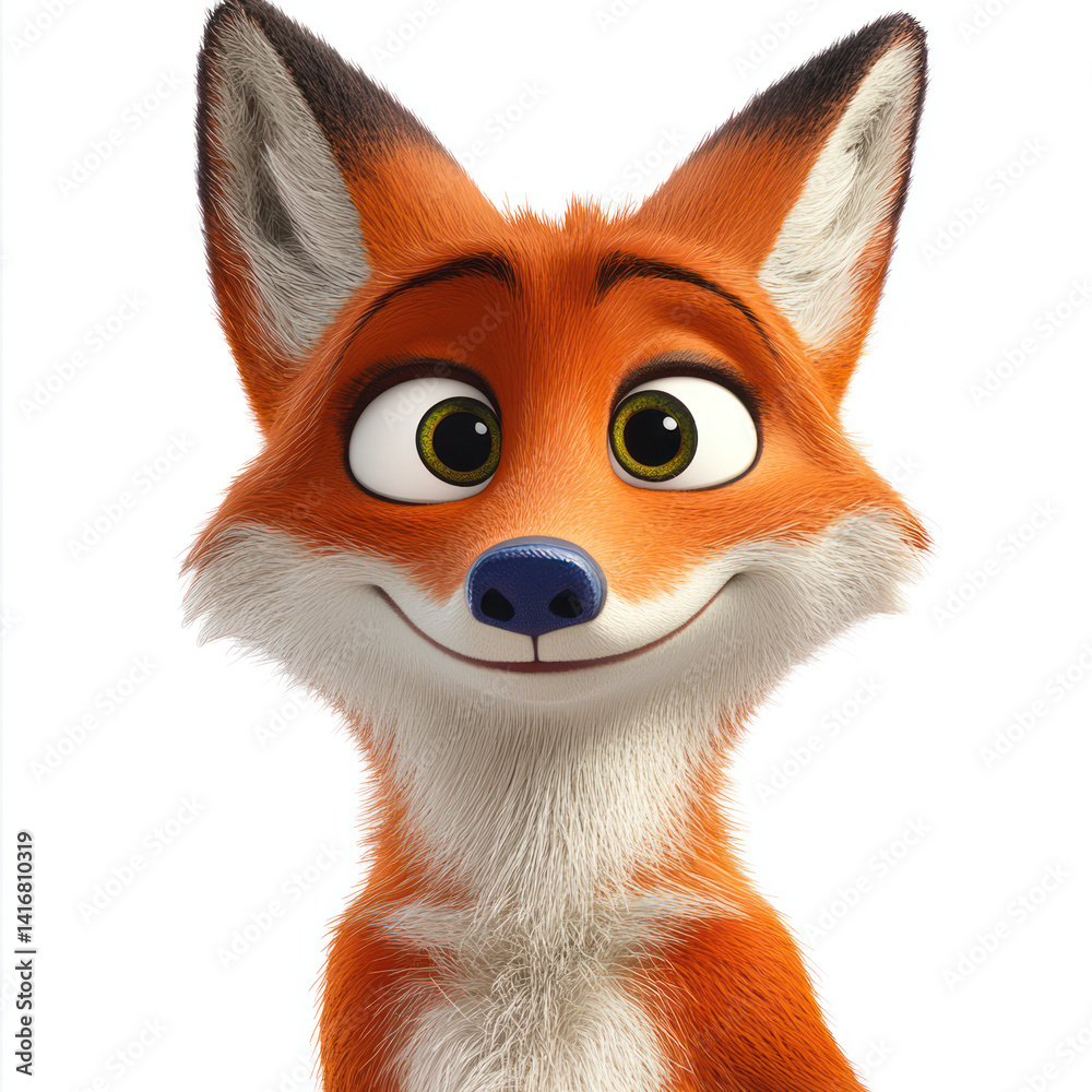 Obraz premium red fox isolated on white