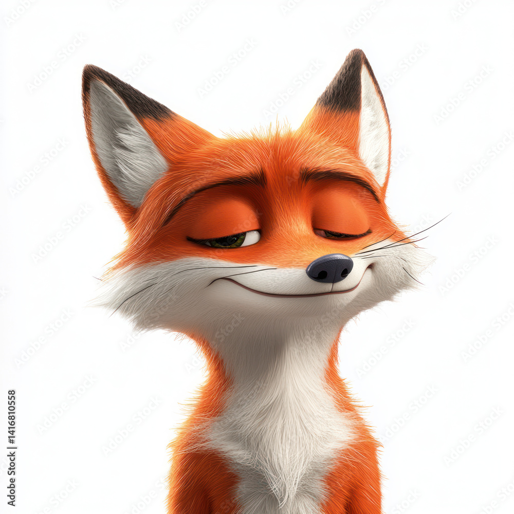 Fototapeta premium red fox isolated on white