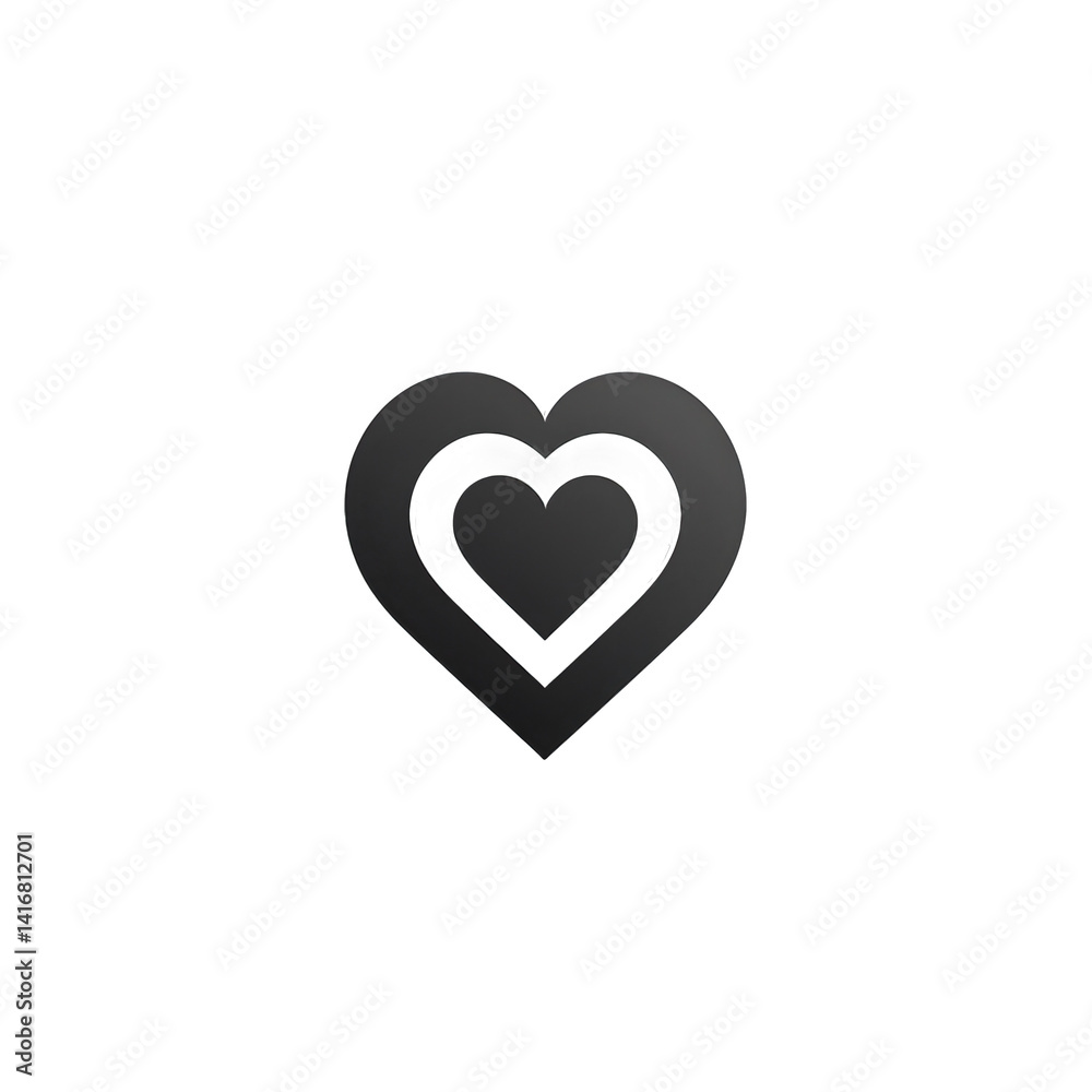 A minimalist heart symbol representing love and connection, set against a plain background, ideal for design and emotional themes , isolated on white or transparent png A minimalist heart symbol representing love and connection, set against a plain background, ideal for design and emotional themes , isolated on white or transparent png