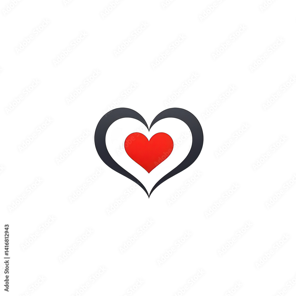 A stylized heart icon surrounded by elegant swirls, symbolizing love and affection, perfect for romantic themes and digital designs , isolated on white or transparent png A stylized heart icon surrounded by elegant swirls, symbolizing love and affection, perfect for romantic themes and digital designs , isolated on white or transparent png