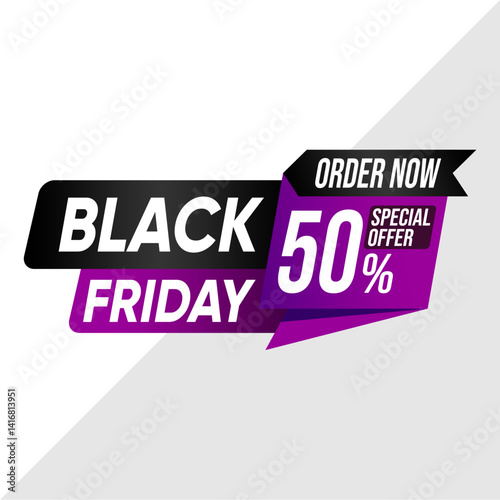 50% Discount Offer Banner - Half Price Sale Promo
