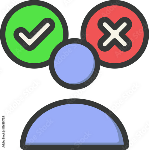 Decision Maker Filled Line Icon
