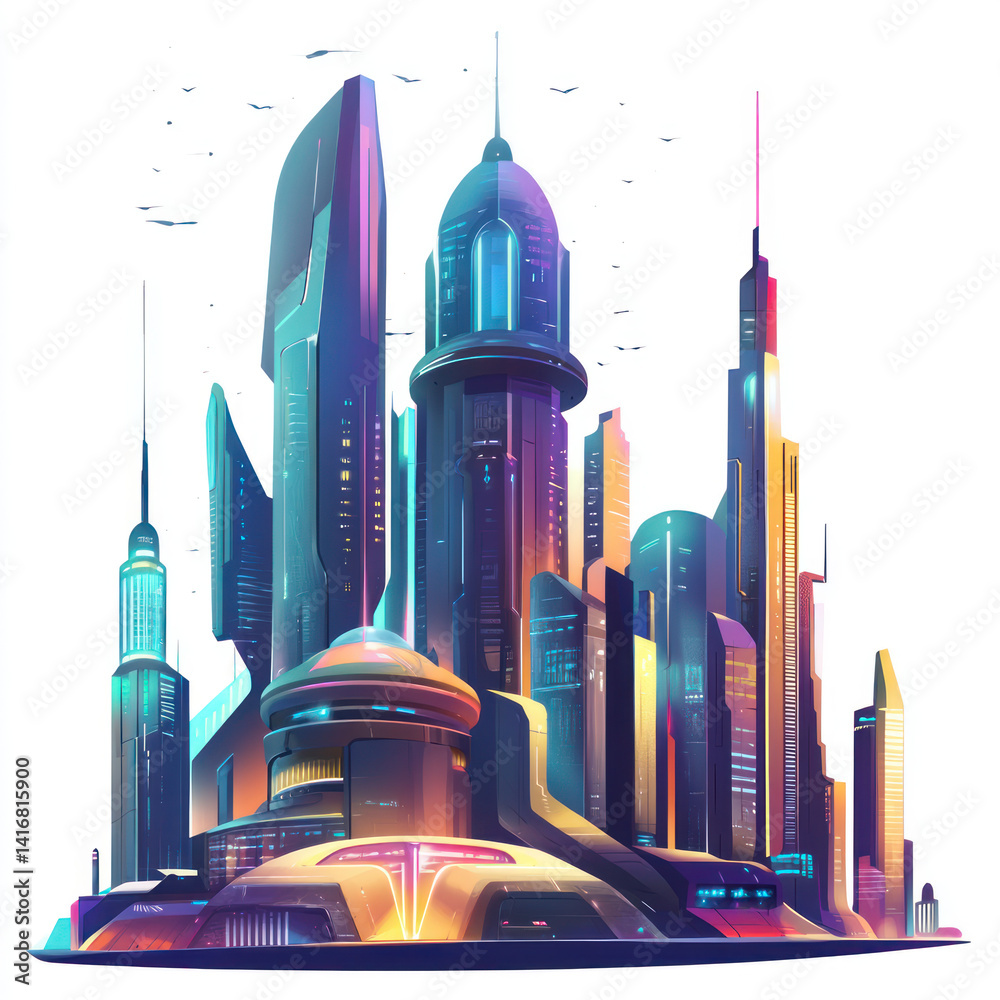 Fototapeta premium vector illustration of the city