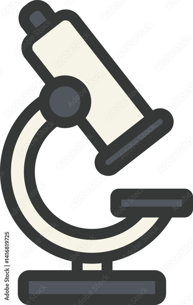 Microscope Filled Line Icon Microscope Filled Line Icon