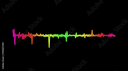 music notes background with alpha motion graphic animation on isolated social media black background.4K footage video effect template.