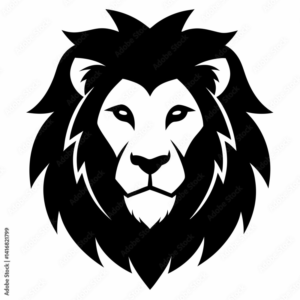 Fototapeta premium lion head vector illustration