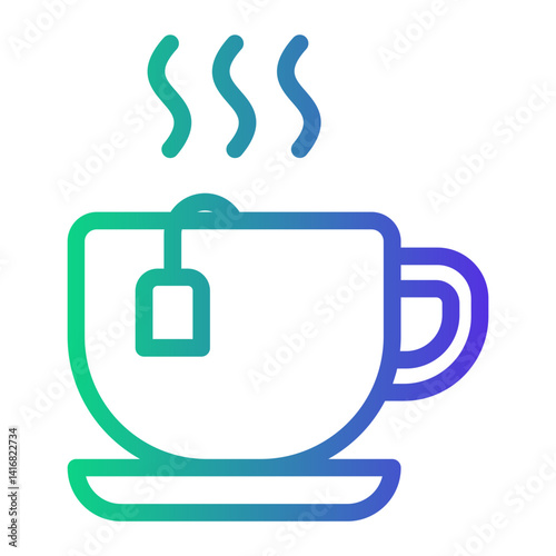 teacup Line Gradient Icon