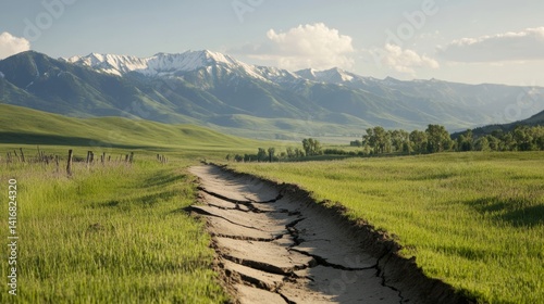 Fault lines under pressure, releasing built-up energy and triggering earthquakes