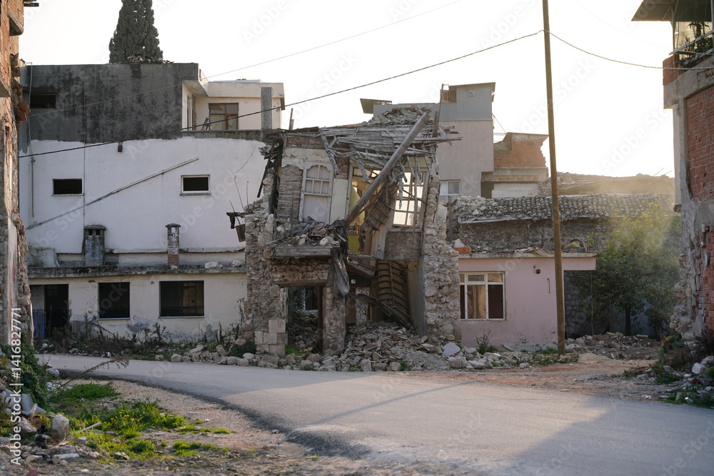 Damaged building in Antakya, Hatay after 6 February 2023 Earthquakes Damaged building in Antakya, Hatay after 6 February 2023 Earthquakes
