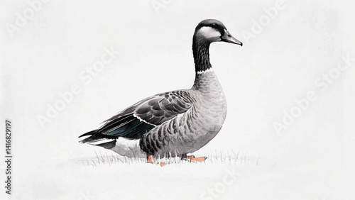 Quack & flow duck isolated watercolor vector illustration svg 