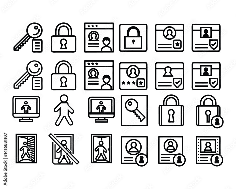 login icon set login icon set