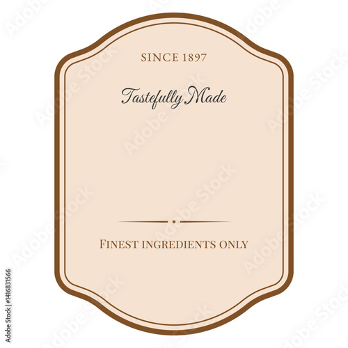 Isolated vintage food Label template