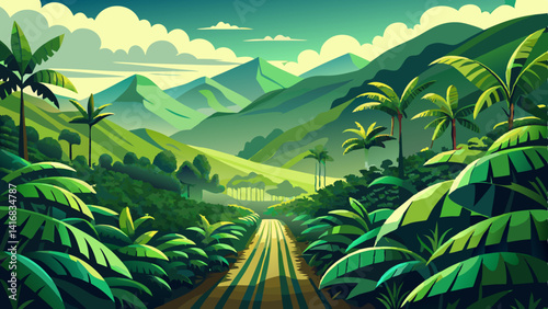 Lush plantations kiss the sky,
Neatly lined in emerald grace,
The highlands breathe in shades of green,
A tranquil, timeless, healing place.