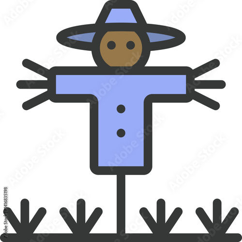 Scarecrow Filled Line Icon