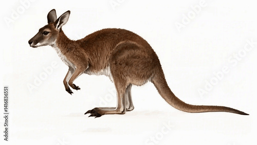 Marsupial drift kangaroo isolated watercolor vector illustration svg 