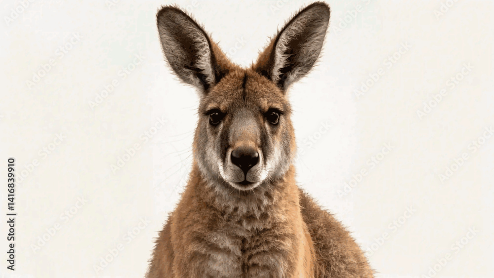 Fototapeta premium Hop & Flow kangaroo isolated watercolor vector illustration svg