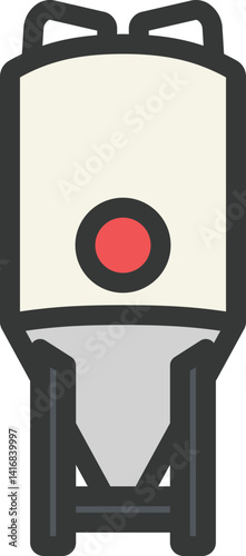 Fermentation Tank Filled Line Icon