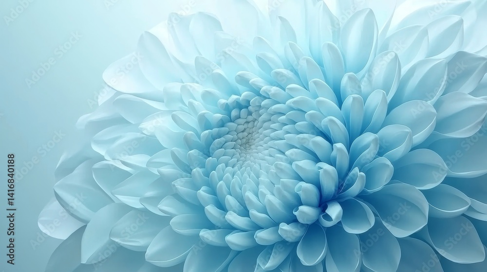 Obraz premium Delicate Blue Flower Petals in Soft Dreamy Background