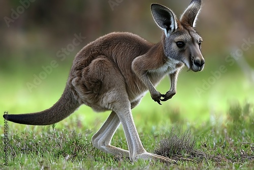 Australian kangaroo in its natural habitat.