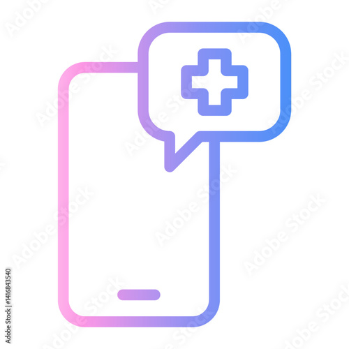mobile Line Gradient Icon