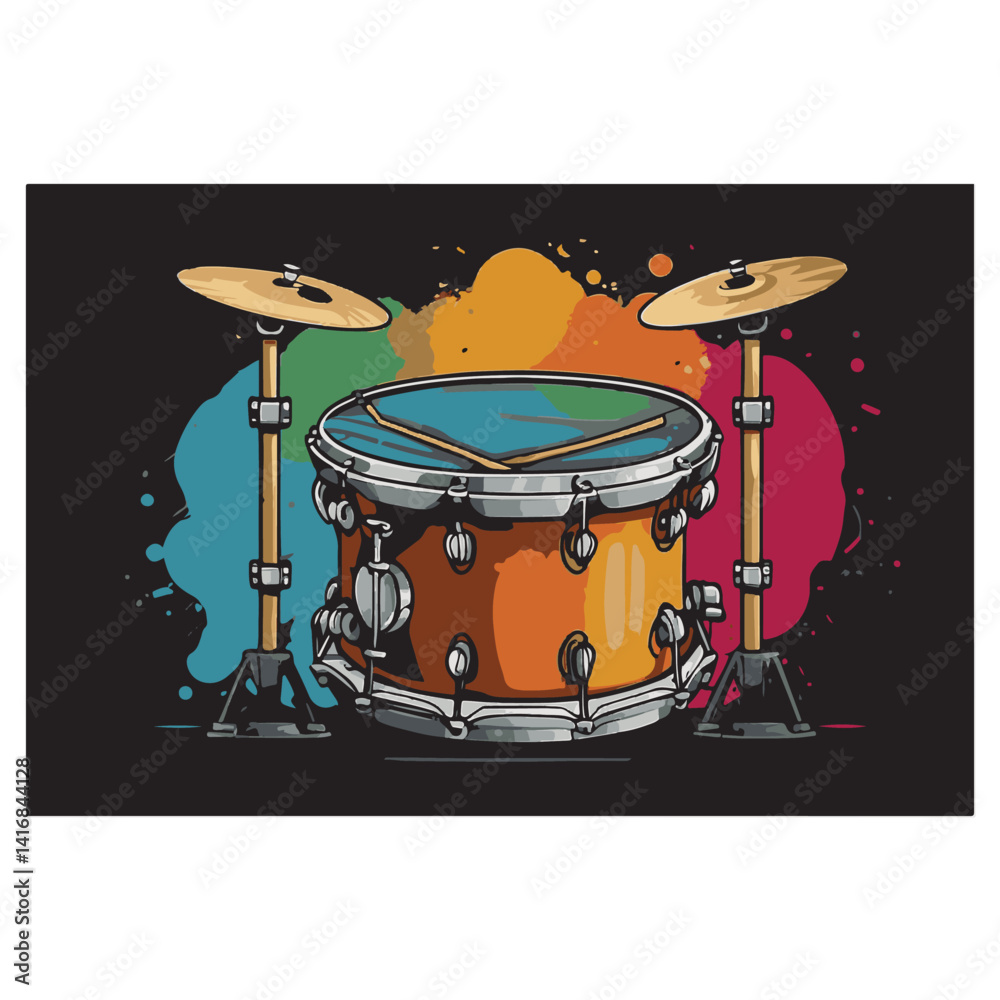 Obraz premium image of icon design for a drum musical instrument