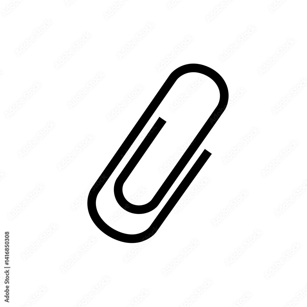 Simple Paperclip Icon Minimalist Vector Illustration Simple Paperclip Icon Minimalist Vector Illustration