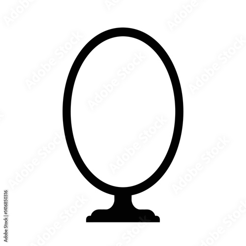 Oval Mirror Icon Simple, Elegant Design for Websites and Apps