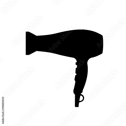 Hair Dryer Silhouette Professional Hair Styling Tool Icon