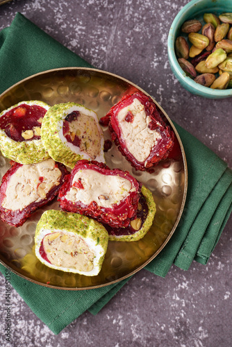 Plate with tasty Turkish De...