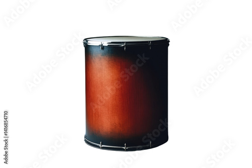 A single, tall tom-tom drum with a gradient finish from natural wood to black is presented on a transparent background.