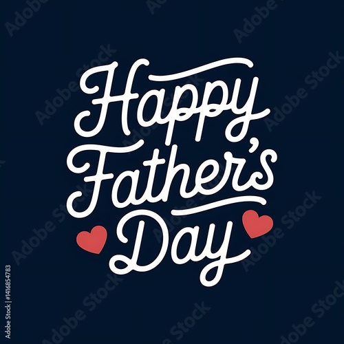 Wallpaper Mural Father’s Day handwritten calligraphy with heart icons and elegant white text on dark background, perfect for modern card designs, celebration messages, social media posts, and gift templates Torontodigital.ca
