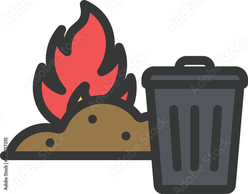 Incineration Filled Line Icon