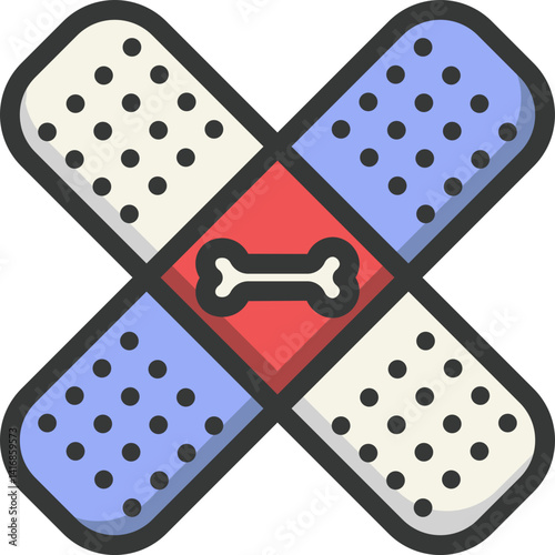 Animal Bandage Filled Line Icon