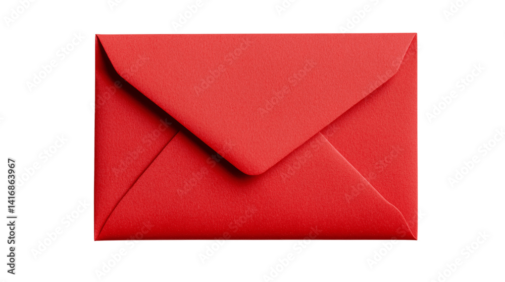 High-resolution image of a single envelope, centered on white background with no other objects --ar 16:9 High-resolution image of a single envelope, centered on white background with no other objects --ar 16:9