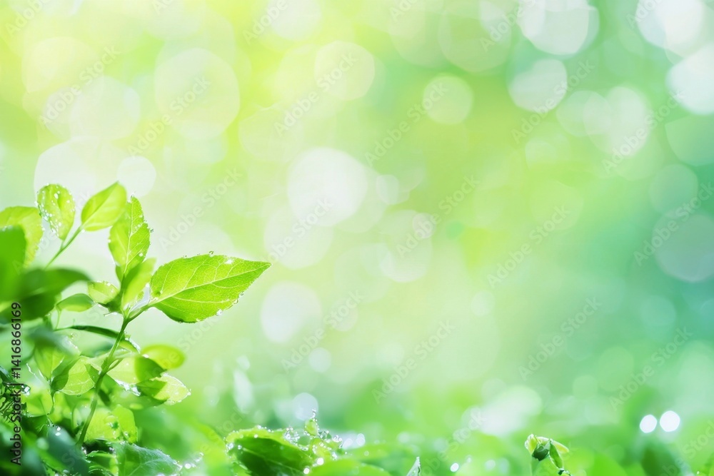 Fototapeta premium An abstract representation of spring and summer foliage in full glory.