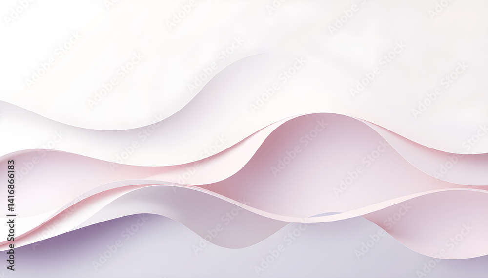 Obraz premium Pastel Paper Layer Wave Abstract Background