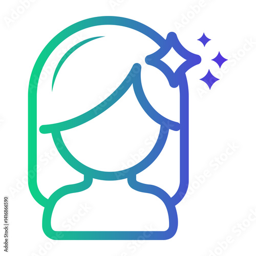 woman Line Gradient Icon
